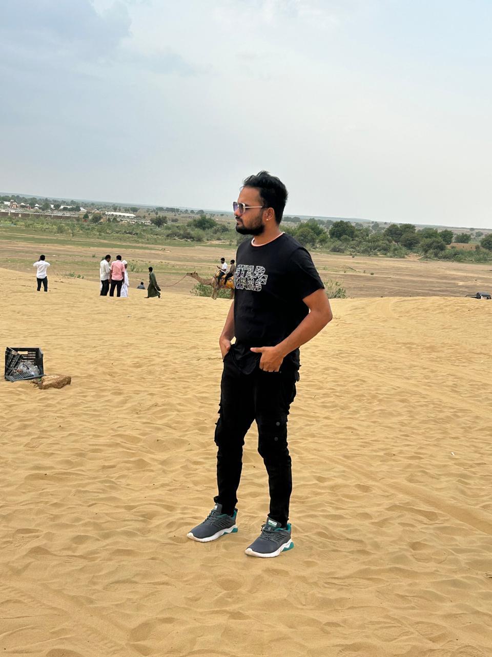 Sagar Gaikwad by lakeside during monsoon
